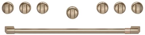 Cafe 36" Brushed Bronze Handle & Knob Set For Pro Range & Rangetop