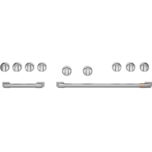 Cafe 48" Brushed Stainless Handle & Knob Set For Pro Range And Rangetop