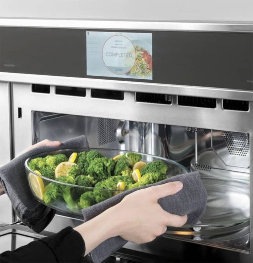 Cafe 30" Matte White With Brushed Bronze Built-In 5-In-1 Single Wall Oven With 120V Advantium Technology - Image 15