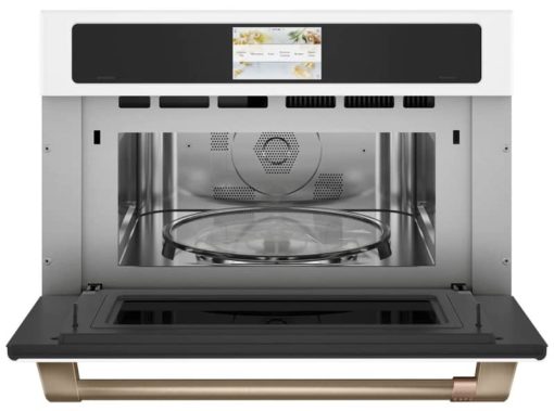 Cafe 30" Matte White With Brushed Bronze Built-In 5-In-1 Single Wall Oven With 120V Advantium Technology - Image 2
