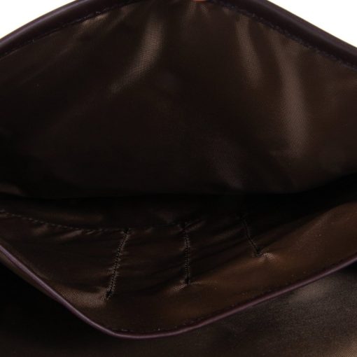 12 Liter Capacity Brown Pebbled Leather Book Bag - Image 3