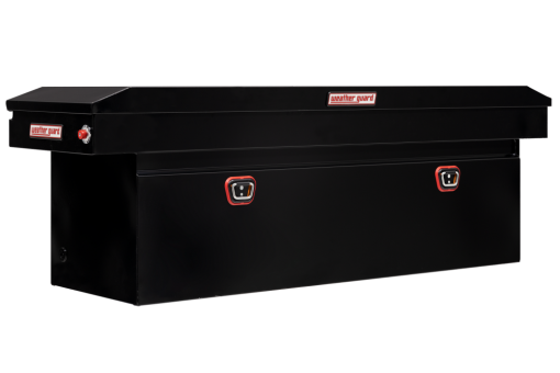 Weather Guard Saddle Truck Tool Box Steel Full Deep Gloss Black