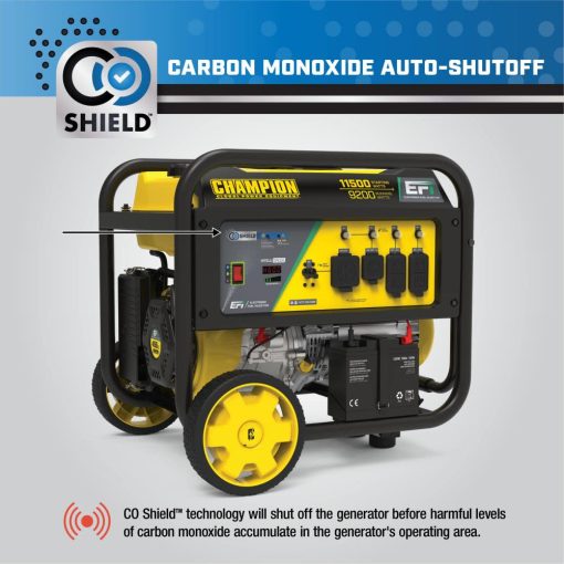 Champion Portable Generator with Electronic Fuel Injection Technology & CO Shield 9200Watt - Image 6