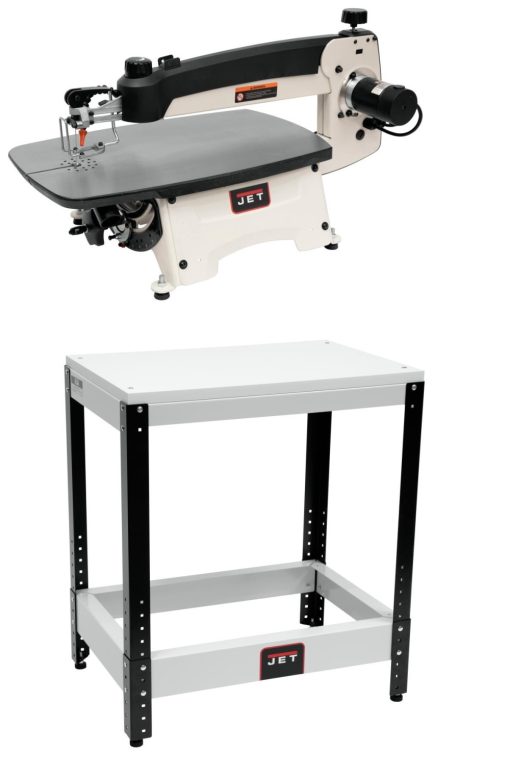 Jet JWSS-22B Scroll Saw 22" with Foot Switch and Universal Stand Bundle