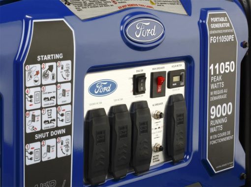 Ford 11,050/9,000-Watt Dual Fuel Gasoline/Propane Powered Electric/Recoil Start Portable Generator with 457 CC Ducar Engine - Image 8