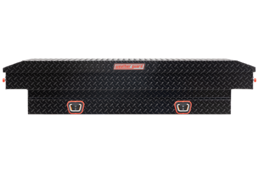 Weather Guard Saddle Truck Tool Box Aluminum Compact Gloss Black - Image 3