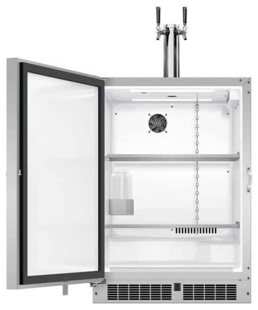 DCS 24" Stainless Steel Left-Hinge Dual Tap Outdoor Beer Dispenser - Image 2