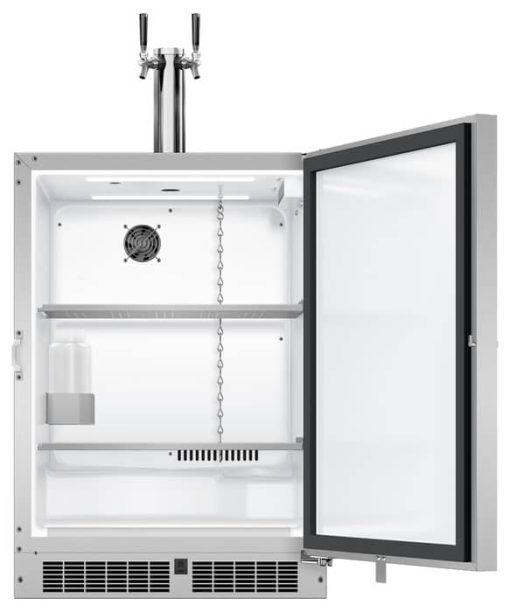 DCS 24" Stainless Steel Right-Hinge Dual Tap Outdoor Beer Dispenser - Image 2