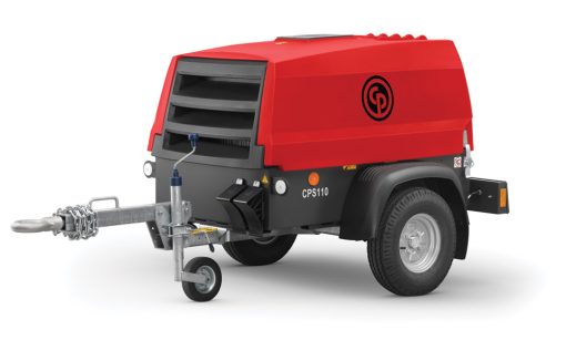 CPS110 110 CFM Portable Tow Behind Air Compressor with Kubota Engine