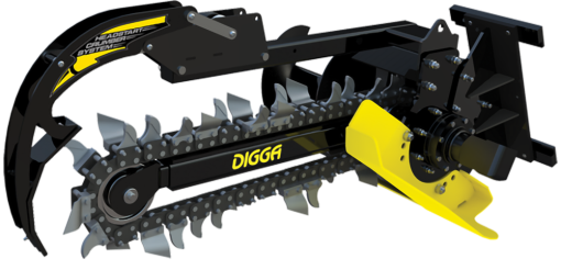 Digga North America Bigfoot XD Trencher High Flow 60" (Skid Steers, Backhoes & Mini Excavators Up To 8T)