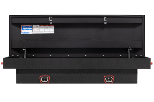 Weather Guard Saddle Truck Tool Box Aluminum Compact Matte Black - Image 2