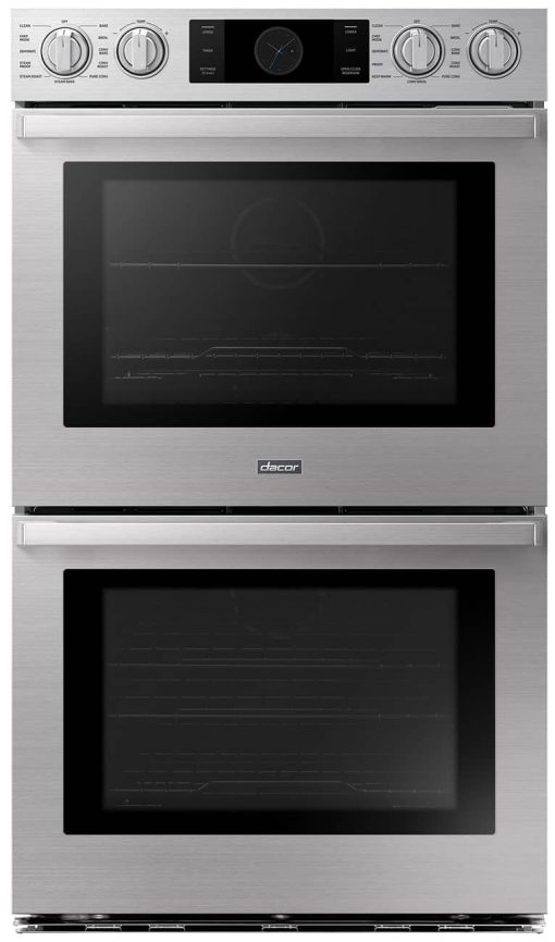 Dacor Transitional 30" Silver Stainless Steel Steam-Assisted Double Wall Oven