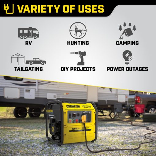 Champion 4250-Watt RV Ready Open Frame Inverter Generator with Quiet Technology and Cold Start Technology, CARB Compliant - Image 5