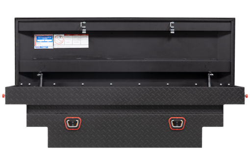 Weather Guard Saddle Truck Tool Box AluminumCompact Deep Textured Matte Black - Image 2