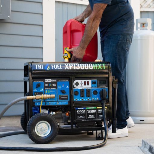 DuroMax Generator with CO Alert 13000Watt 500cc Tri Fuel Gas Propane Natural Gas Portable - Image 12