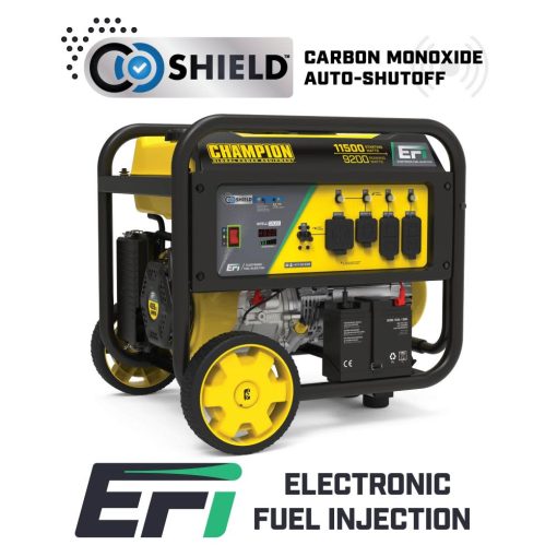 Champion Portable Generator with Electronic Fuel Injection Technology & CO Shield 9200Watt