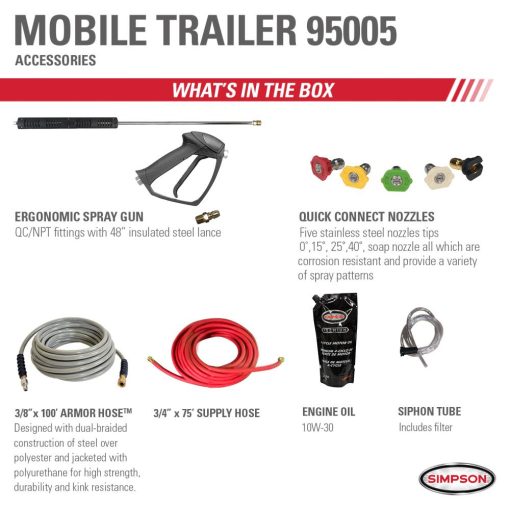 Simpson Hot Water Professional Gas Pressure Washer Trailer 4000 PSI - Image 11