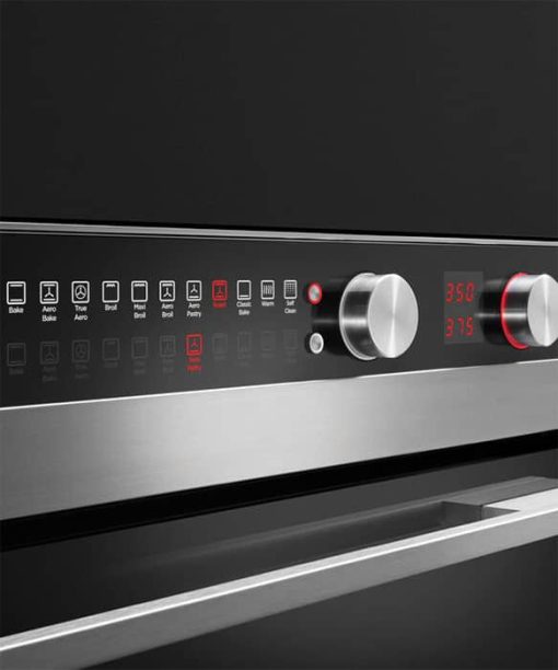 Fisher & Paykel 30" Stainless Steel And Black Glass Double Built-In Oven - Image 4