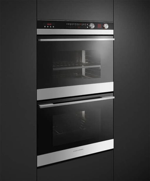 Fisher & Paykel 30" Stainless Steel And Black Glass Double Built-In Oven - Image 3