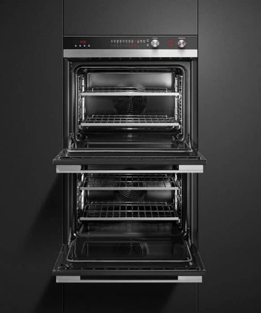 Fisher & Paykel 30" Stainless Steel And Black Glass Double Built-In Oven - Image 2