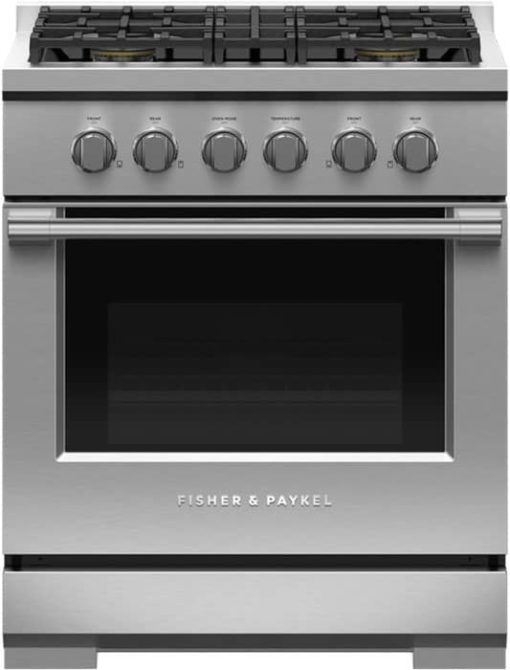 Fisher & Paykel Series 7 30" Stainless Steel Gas Range, 4 Burners