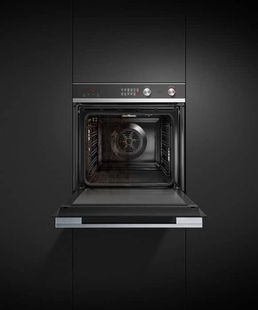 Fisher & Paykel Series 9 24" Black Glass And Stainless Steel Single Wall Oven, 11 Function, Self-Cleaning - Image 4