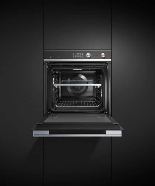 Fisher & Paykel Series 9 24" Black Glass And Stainless Steel Single Wall Oven, 11 Function, Self-Cleaning - Image 3