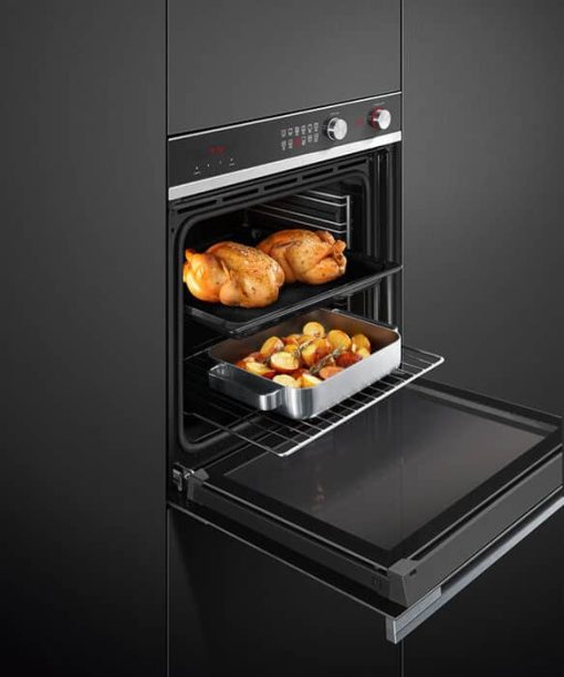 Fisher & Paykel Series 7 24" Black Glass And Stainless Steel Single Wall Oven, 11 Function - Image 5