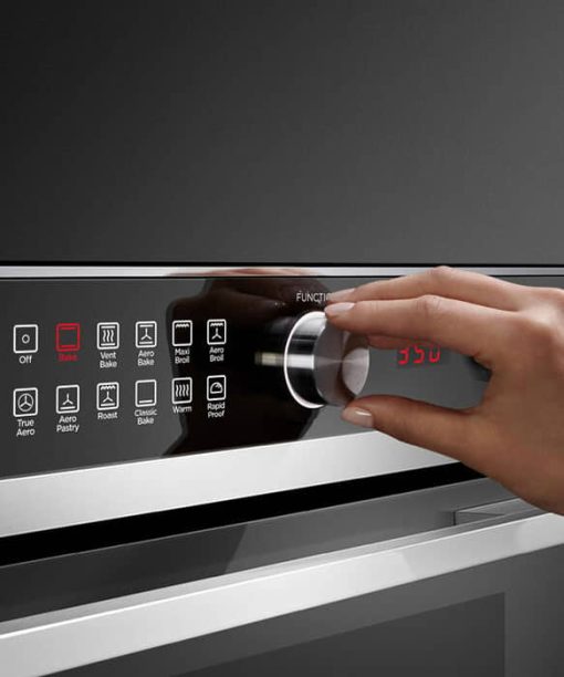 Fisher & Paykel Series 7 24" Black Glass And Stainless Steel Single Wall Oven, 11 Function - Image 7