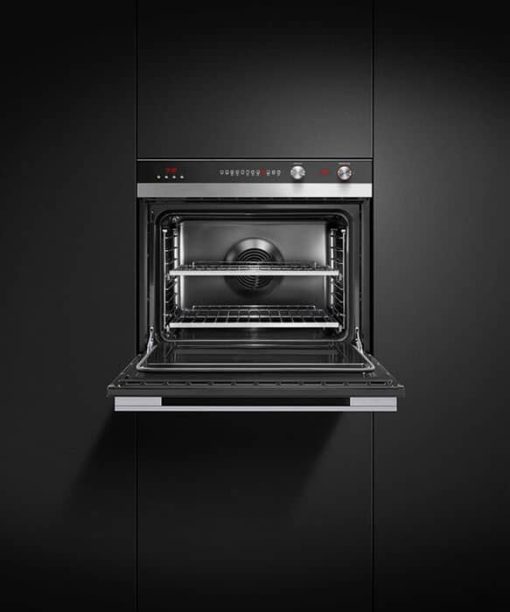 Fisher & Paykel Series 7 30" Black Glass And Stainless Steel Built-In Single Wall Oven, 9 Function, Self-Cleaning - Image 2