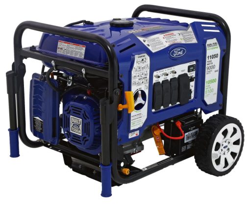 Ford 11,050/9,000-Watt Dual Fuel Gasoline/Propane Powered Electric/Recoil Start Portable Generator with 457 CC Ducar Engine - Image 2