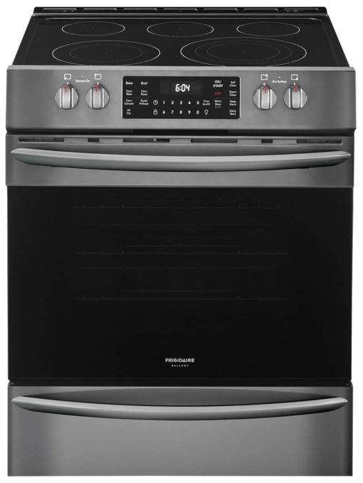 Frigidaire Gallery ADA 30" Smudge-Proof Black Stainless Steel Front Control Electric Range With Air Fry