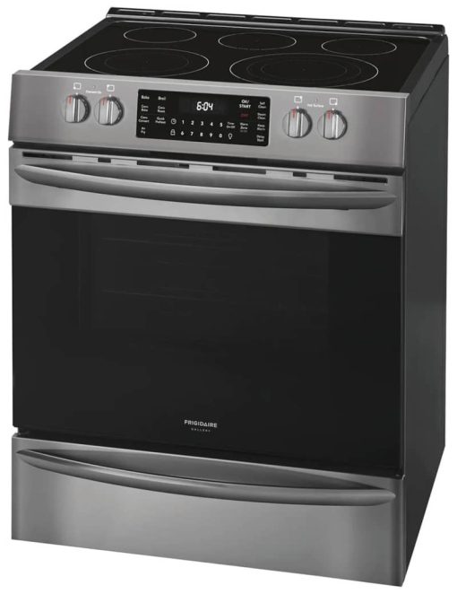 Frigidaire Gallery ADA 30" Smudge-Proof Black Stainless Steel Front Control Electric Range With Air Fry - Image 4