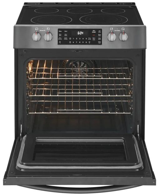 Frigidaire Gallery ADA 30" Smudge-Proof Black Stainless Steel Front Control Electric Range With Air Fry - Image 2