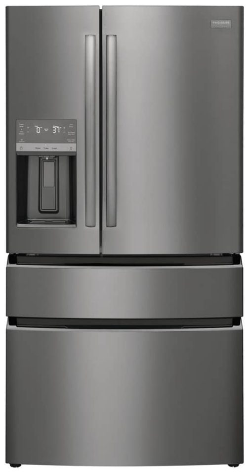 Frigidaire Gallery 21.5 Cu. Ft. SmudgeProof Black Stainless Steel Counter-Depth 4-Door French Door Refrigerator -