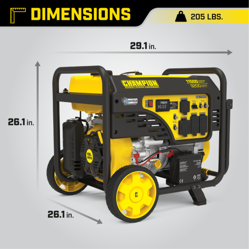 Champion 9200 Watt Electric Start Portable Generator with CO Shield - Image 2