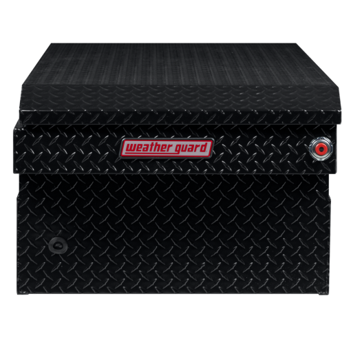 Weather Guard Saddle Truck Tool Box Aluminum Full Extra Wide Gloss Black - Image 4