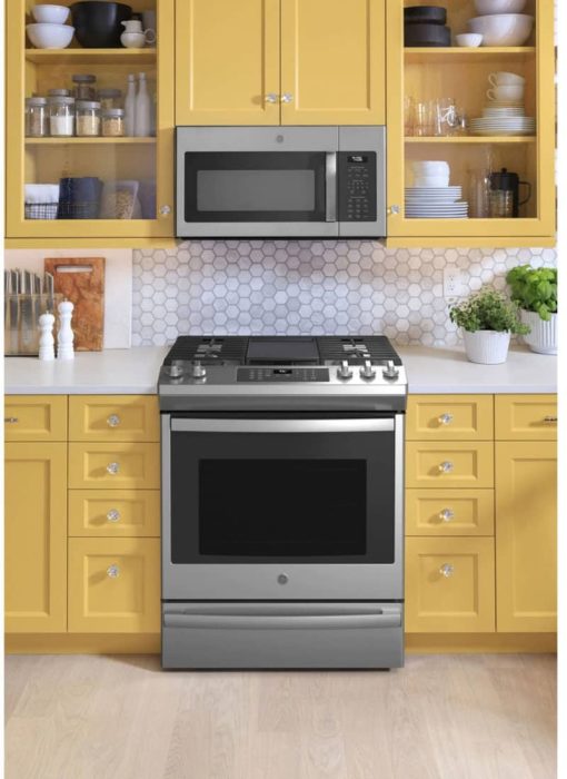 GE ADA 30" Stainless Steel Slide-In Front Control Convection Gas Range With No Preheat Air Fry - Image 6