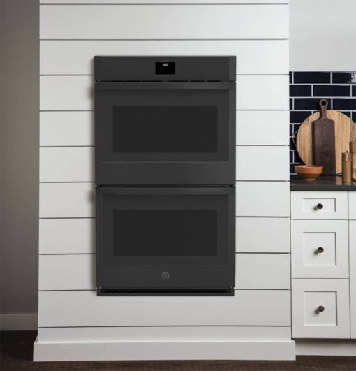 GE 30" Black Built-In Smart Self-Clean Convection Double Wall Oven With Never Scrub Racks - Image 6
