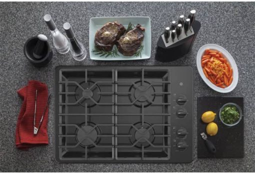 GE ADA 30" Black Built-In Gas Cooktop With Dishwasher-Safe Grates - Image 4