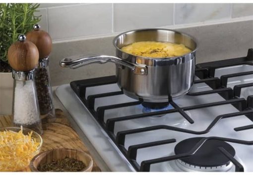 GE ADA 30" White Built-In Gas Cooktop With Dishwasher-Safe Grates - Image 7