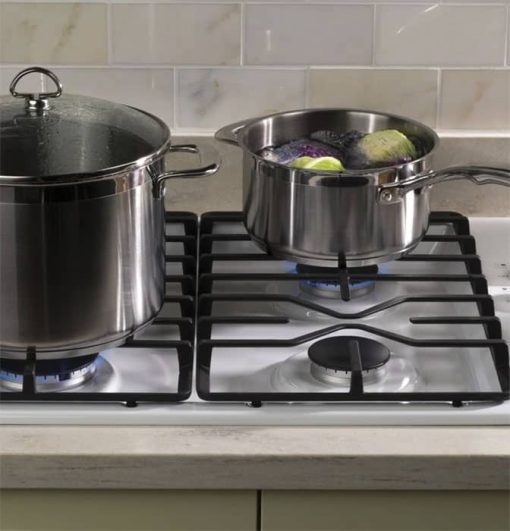 GE ADA 30" White Built-In Gas Cooktop With Dishwasher-Safe Grates - Image 5