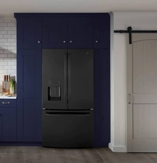 GE ENERGY STAR 25.6 Cu. Ft. Black French-Door Refrigerator - Image 9