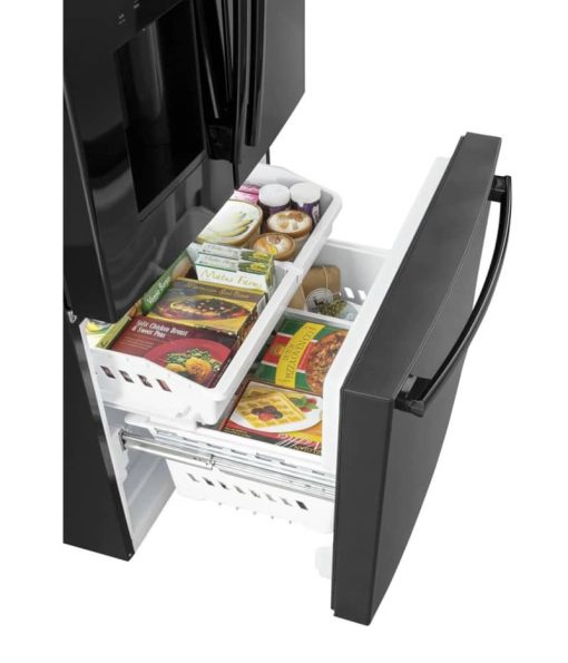 GE ENERGY STAR 25.6 Cu. Ft. Black French-Door Refrigerator - Image 6
