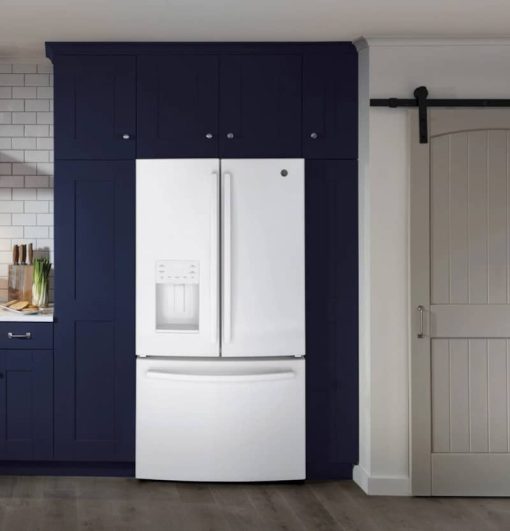 GE ENERGY STAR 25.6 Cu. Ft. White French-Door Refrigerator - Image 9