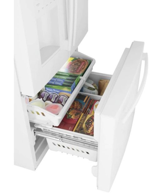 GE ENERGY STAR 25.6 Cu. Ft. White French-Door Refrigerator - Image 6