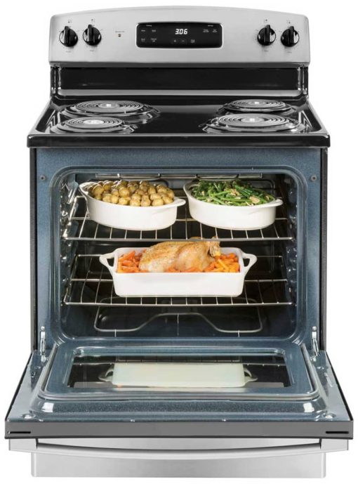 GE 30" Stainless Steel Freestanding Electric Range - Image 3