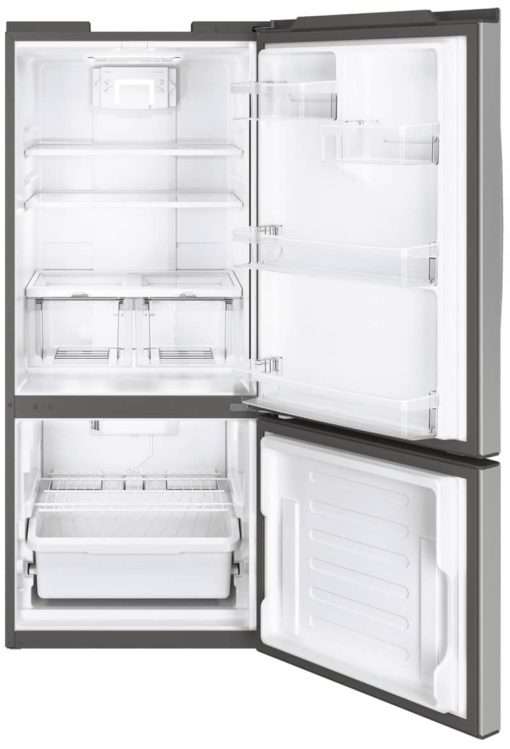 GE ENERGY STAR 21 Cu. Ft. Fingerprint Resistant Stainless Steel Bottom-Freezer Refrigerator - Image 2