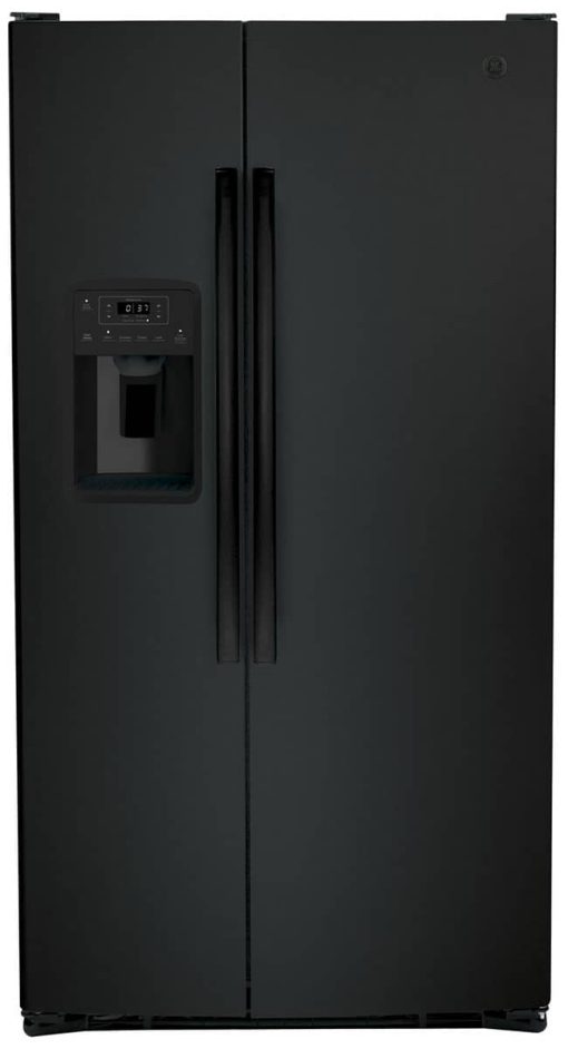 GE ENERGY STAR 25.3 Cu. Ft. Black Side-By-Side Refrigerator