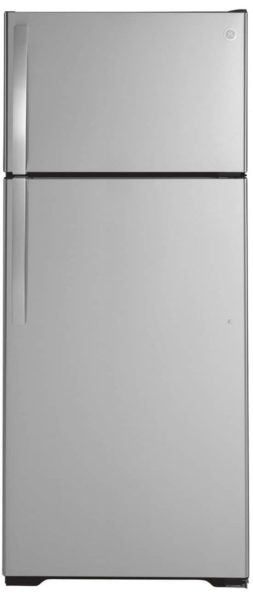 GE 17.5 Cu. Ft. Fingerprint Resistant Stainless Steel Garage Ready Top Freezer Refrigerator